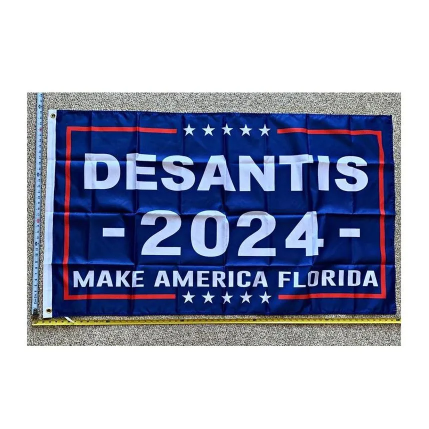 latest design 3 5 feet 100d polyester ron desantis flag 90 150cm home garden banner decorations for us presidential election sxjun7