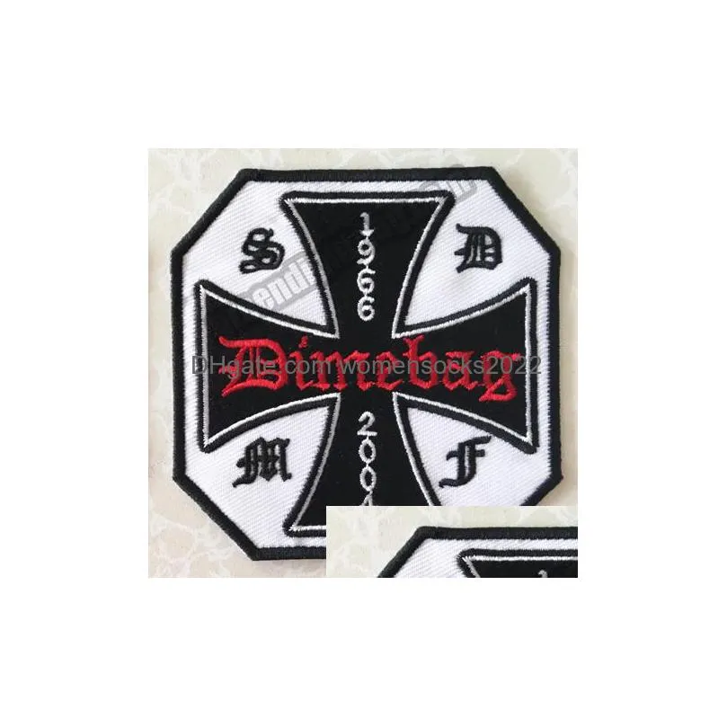 cool society dimebag member fan tribute christian embroidered motorcycle biker gothic punk iron on 3.5 