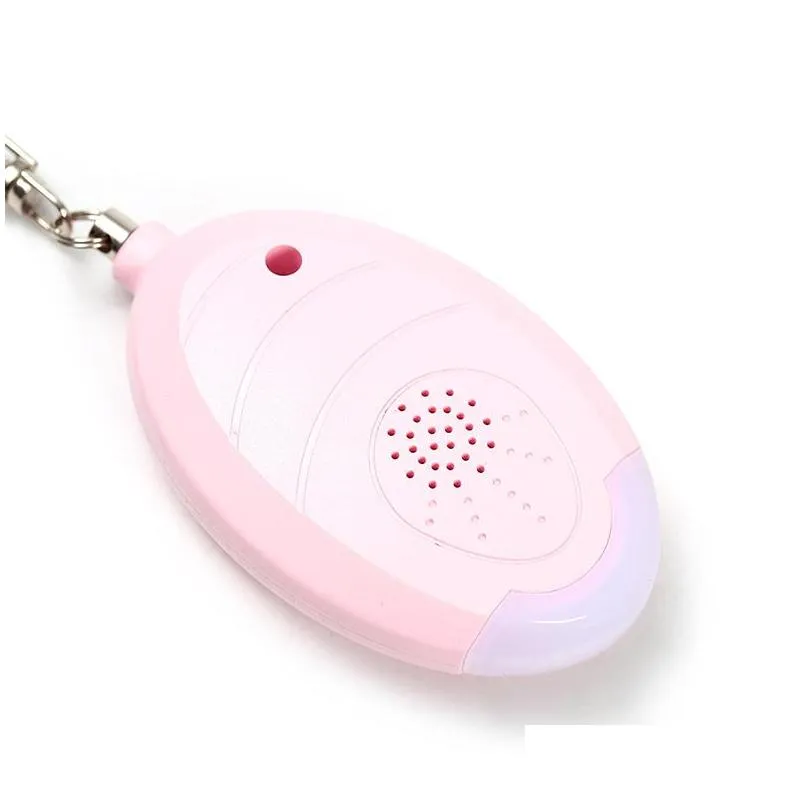 self defense personal alarm 130db egg shape girl women security alert scream loud keychain