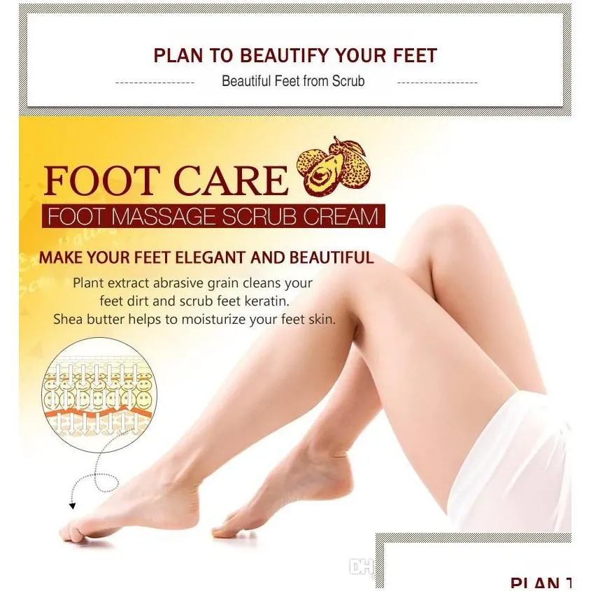 bioaqua foot care massage cream peeling exfoliating moisturizing foot spa beauty remove dead skin foot cream