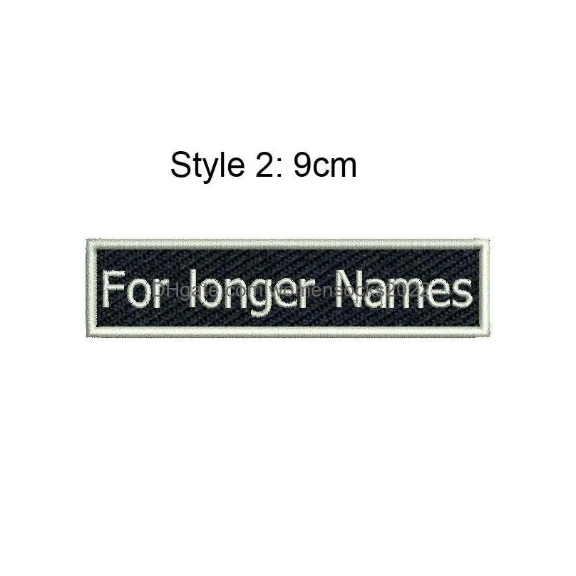 cool custom name tag embroidered sew or iron on clothing and hats any fonts sizes and color are available