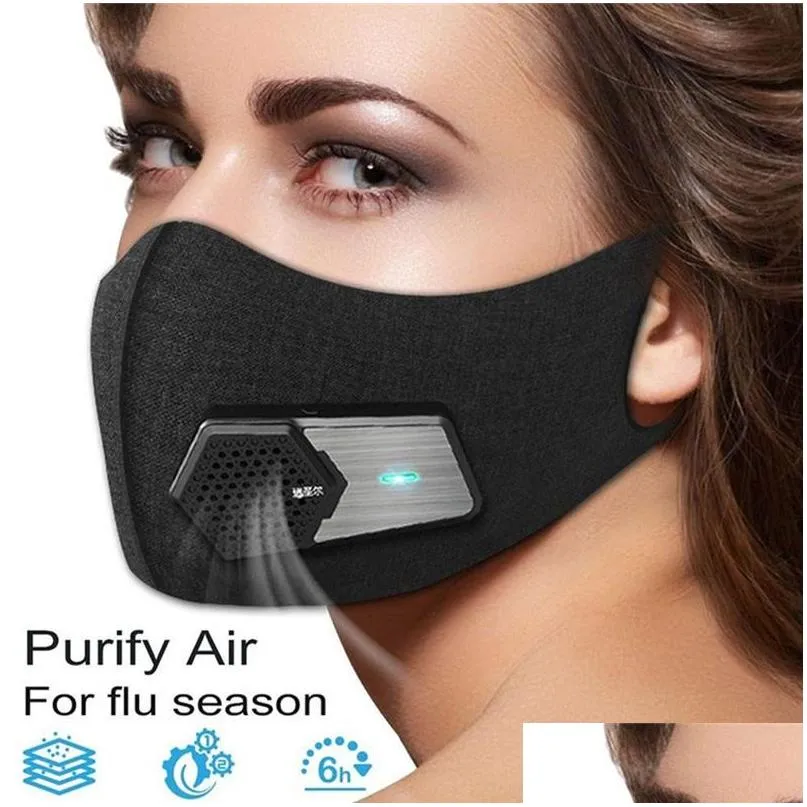 smart dustproof electric mask antifog pm2.5 industrial dust protective sports masks breathing valve reusable face mask 