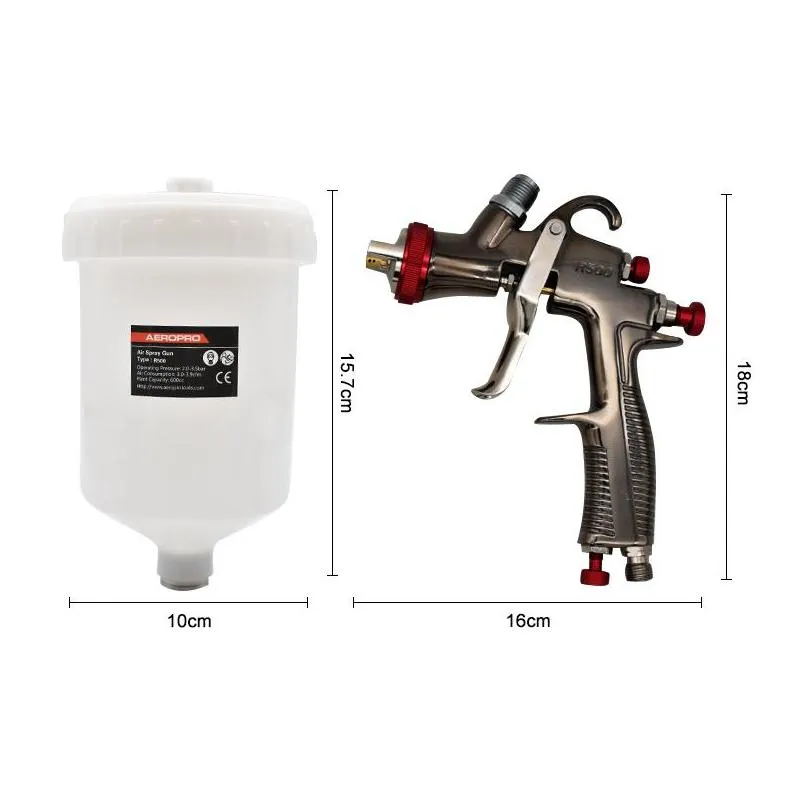 lvlp spray gun r500 car gravity feed paint gun 1.3/1.5/1.7/2.0mm nozzle sprayer air paint tools for home spray gun for cars 220704