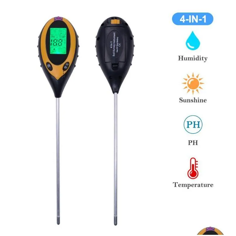 meters 4 in 1 soil tester digital ph meter moisture monitor temperature sunlight for gardening plants farming1