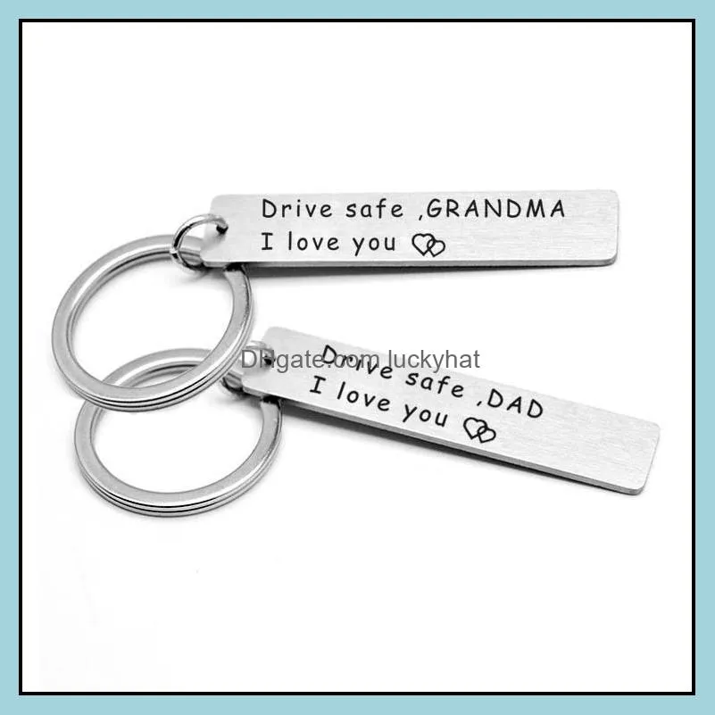 family drive safe car key chain new style stainless steel keychain creative keychain 321 n2