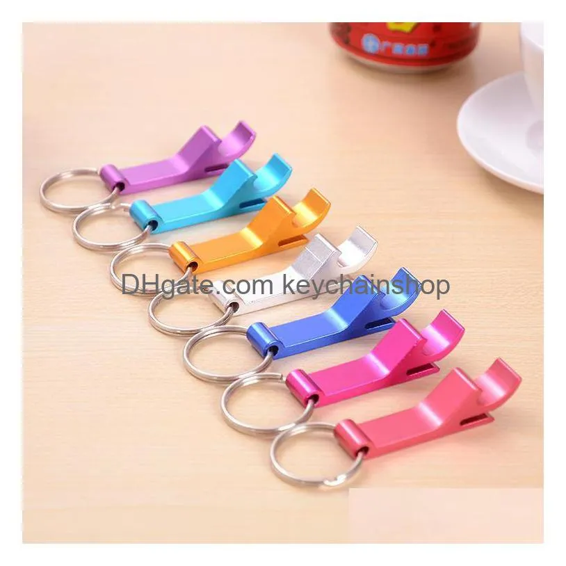 portable keychain beer bottle opener 4 in 1 pocket aluminum can opener key ring fashion wedding party favor gifts key chain keyrings