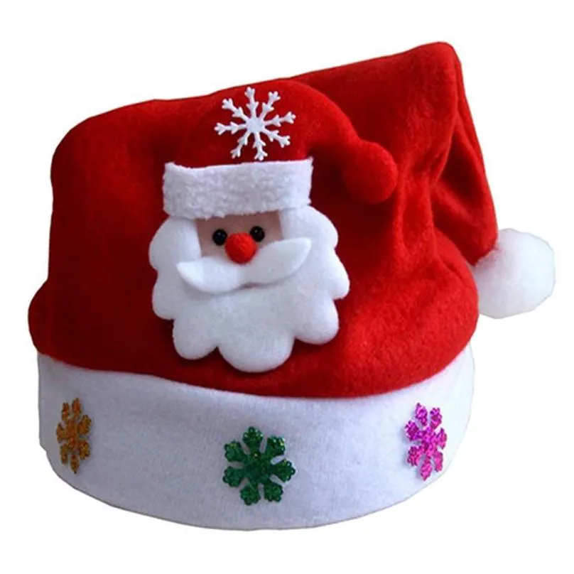 christmas hats merry christmas adult kid led light up cap santa claus snowman elk children hat xmas gift dhs 