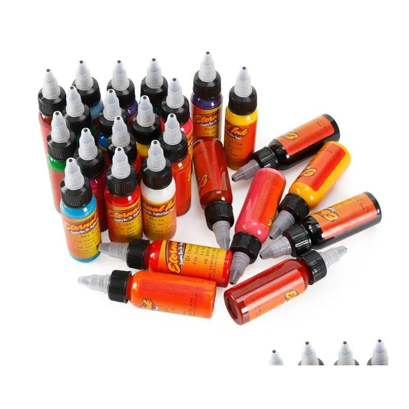 30ml/ bottle tattoo ink set microblading permanent makeup art pigment 16 pcs/set cosmetic tattoo paint for eyebrow eyeliner lip body