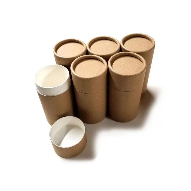 gift wrap 50 pcs/lot eco friendly 40 ml cardboard deodorant container kraft 100 biodegradable paper cosmetic push up tube