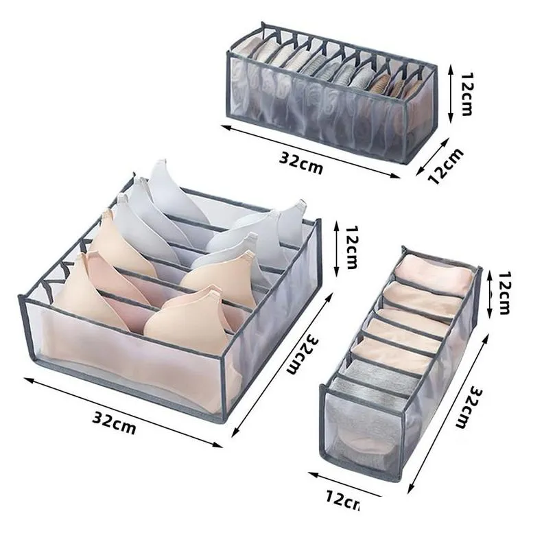 foldable drawer bedroom closet organizer for socks underwear organizador storage box bra divider rangement boxes