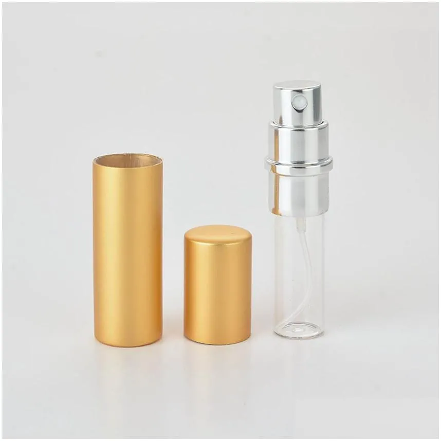 5ml perfume bottle aluminium anodized compact perfume atomizer fragrance glass scentbottle travel refillable makeup spray bottle