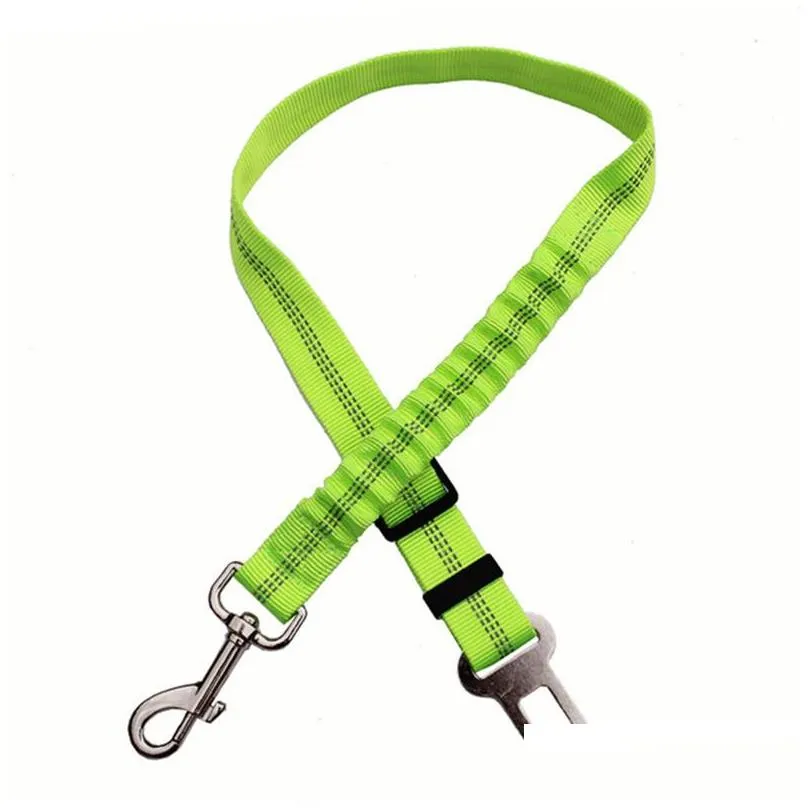 adjustable pet dog cat seat belt safety strap collars vehicle tether car harness 7 colors