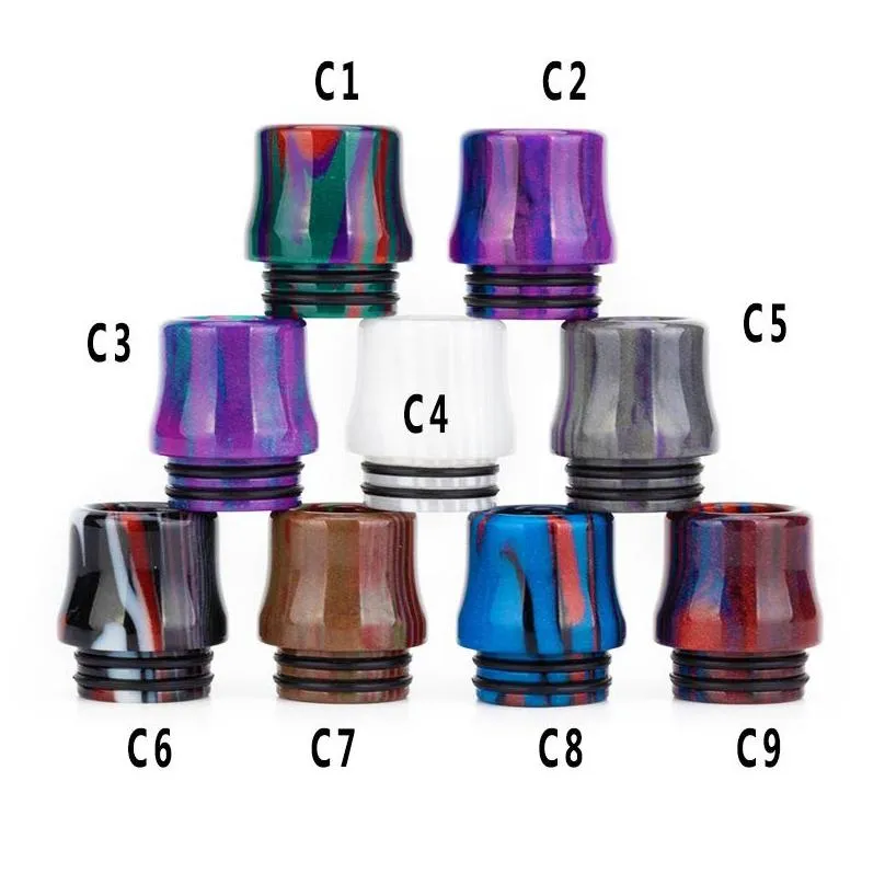 810 thread resin drip tip smoking accessories temperature change smoke dripper epoxy wire bore stainless steel for prince tfv8 