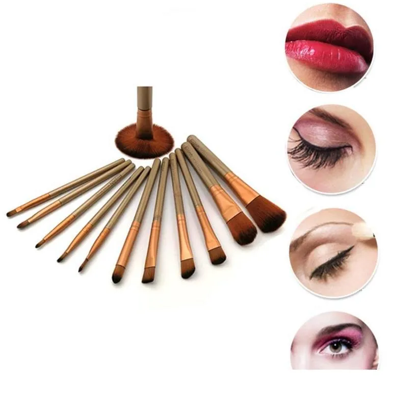 makeup brushes 12 set iron box combination loose powder blush eye shadow brush beauty tools