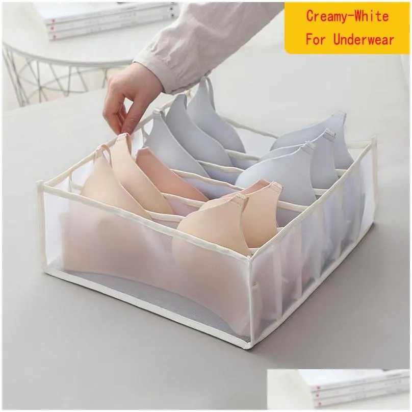 foldable drawer bedroom closet organizer for socks underwear organizador storage box bra divider rangement boxes