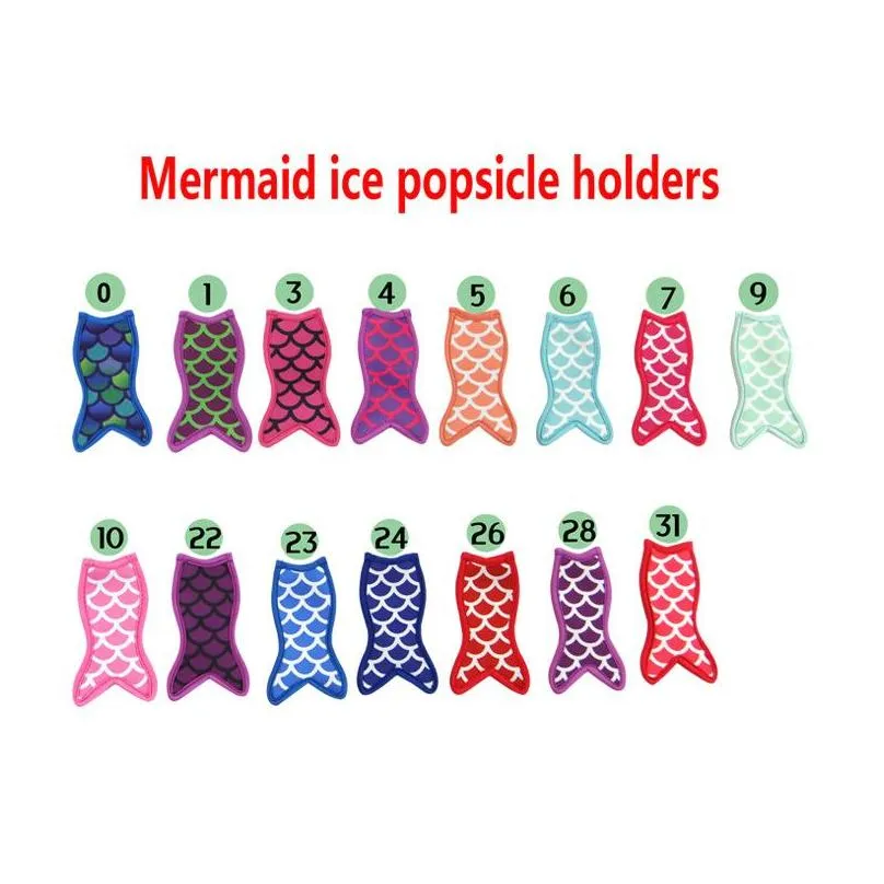 popsicle sleeves reusable ice bag ice cream tools mermaid lobster crocodile shark zer holders