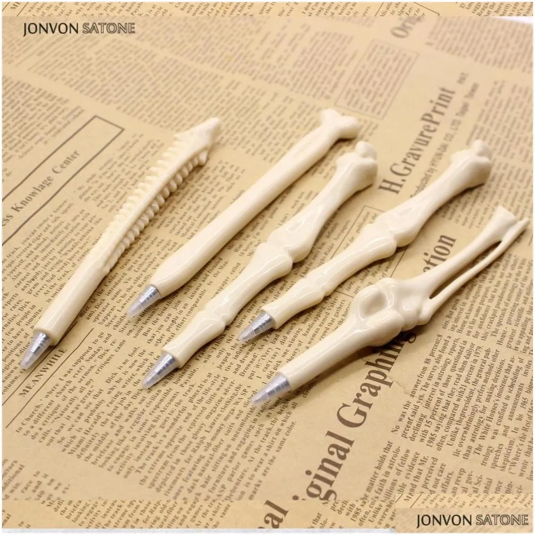 jonvon satone 100 pcs wholesale bone pen ball pens monster toy ballpoint pen stationery school supplies office accessories stylo1