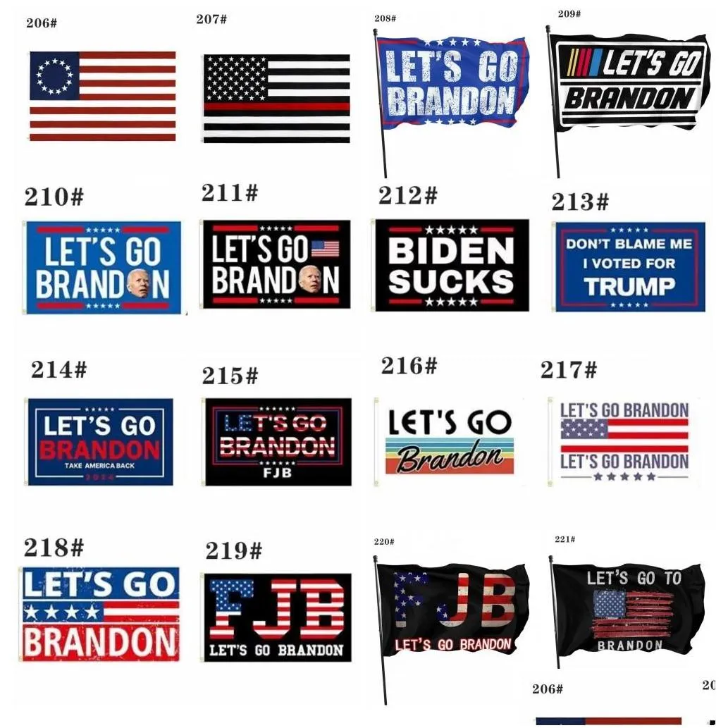 2024 lets go brandon trump election flag 3 5 feet double sided presidential flag 150 90cm home garden banner decorations