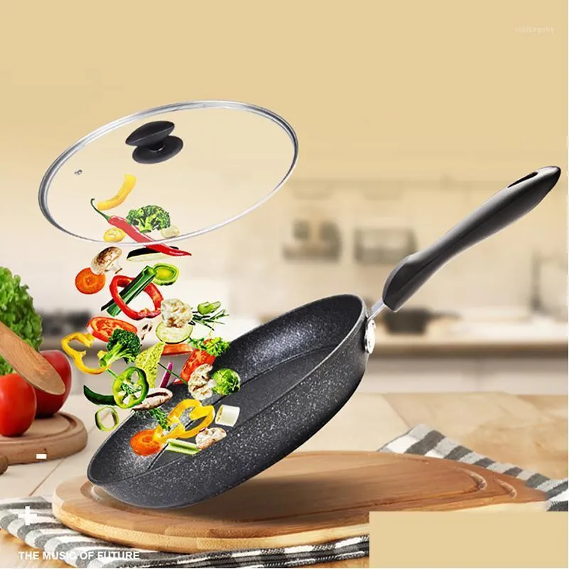 28/30cm frying pan use for gas induction nonstick coating 6 layers bottom no oilsmoke breakfast grill pan cooking pot1