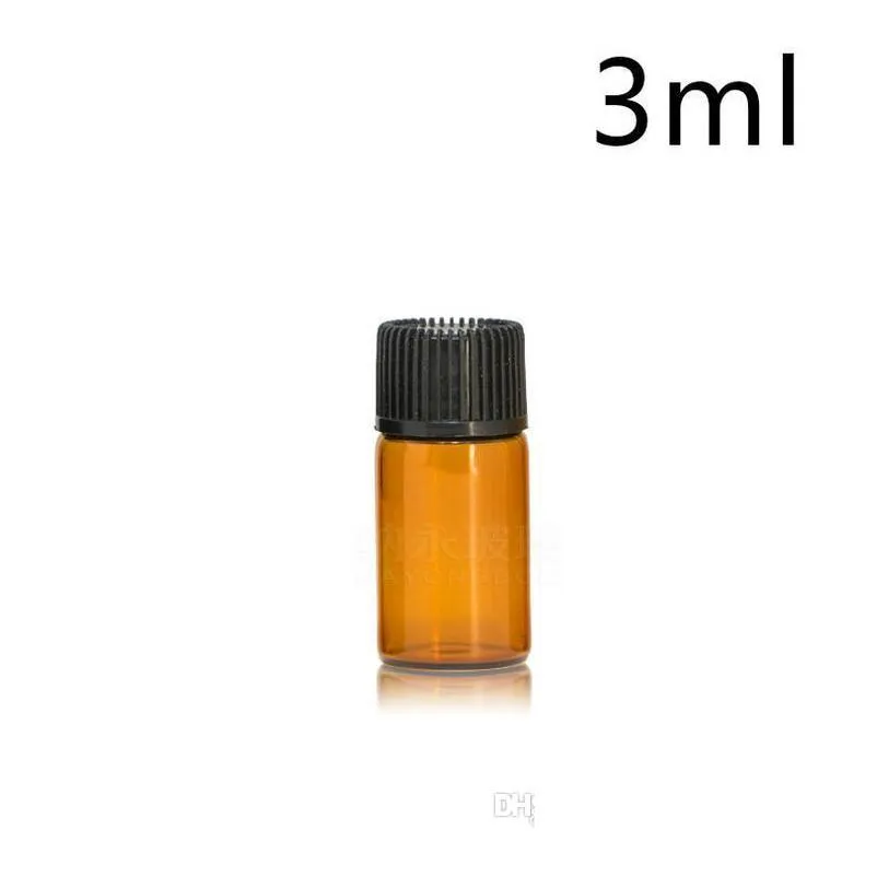 1ml 2ml 3ml 5ml amber dropper mini glass bottle essential oil display vial small serum perfume brown sample container