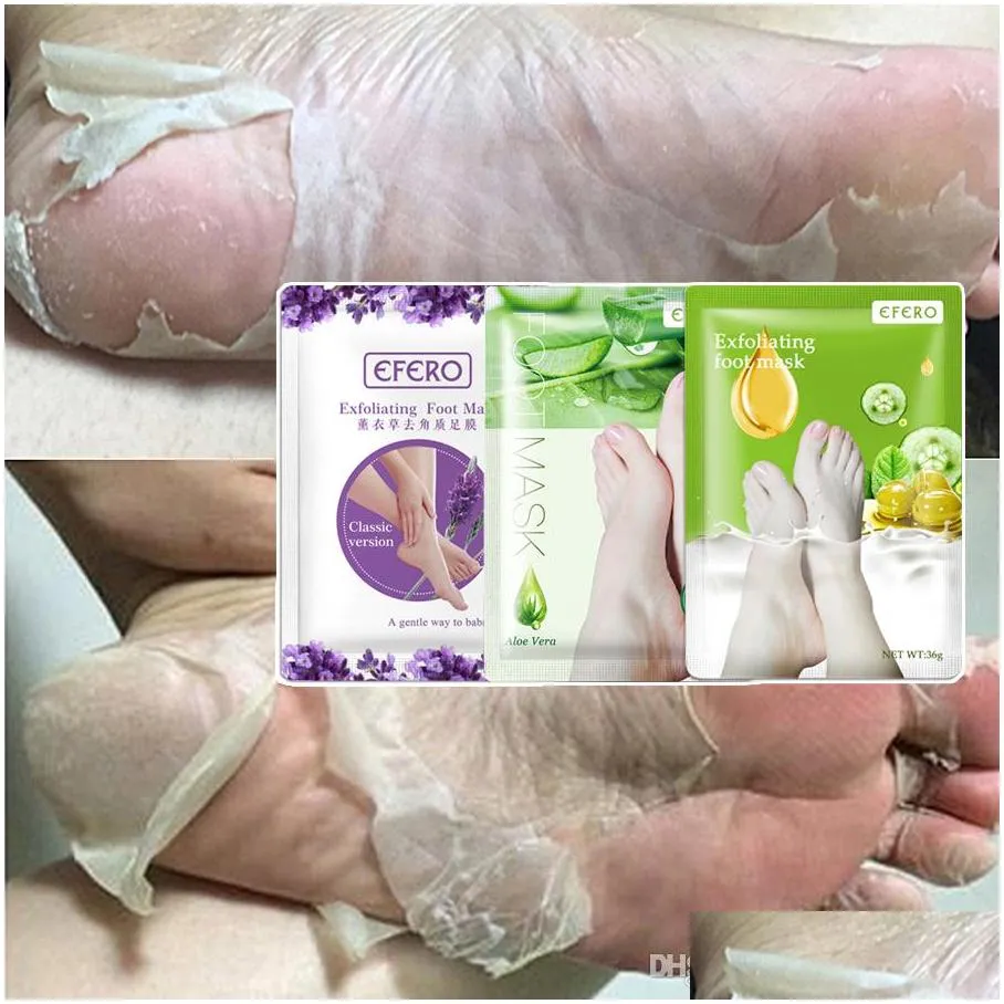 efero lavender aloe foot mask remove dead skin heels foot peeling mask for legs exfoliating socks for pedicure socks