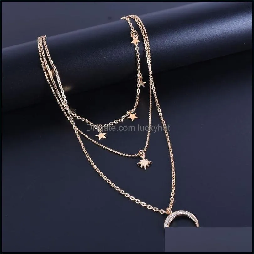 cheap price new bohemian fashion multilayer chain women pendant necklaces jewelry