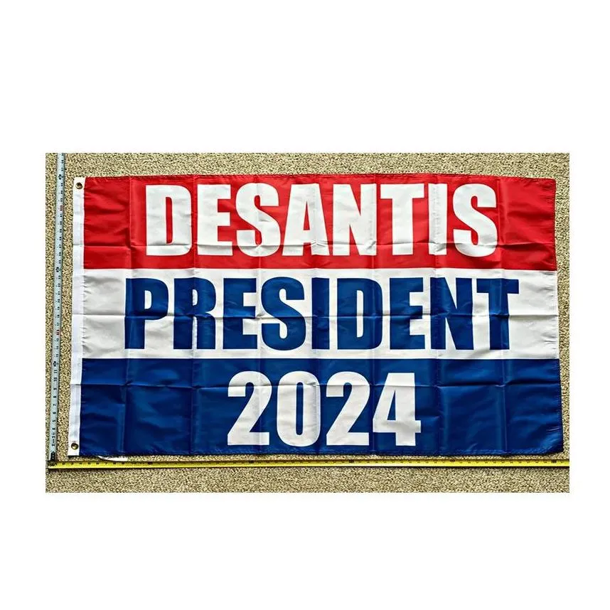 latest design 3 5 feet 100d polyester ron desantis flag 90 150cm home garden banner decorations for us presidential election sxjun7