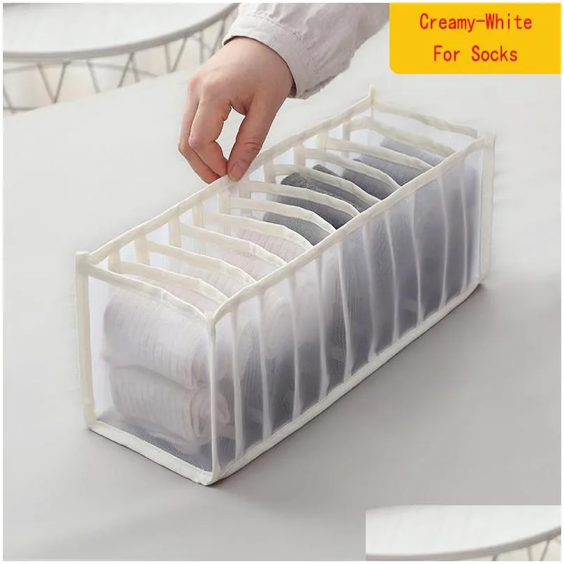 foldable drawer bedroom closet organizer for socks underwear organizador storage box bra divider rangement boxes