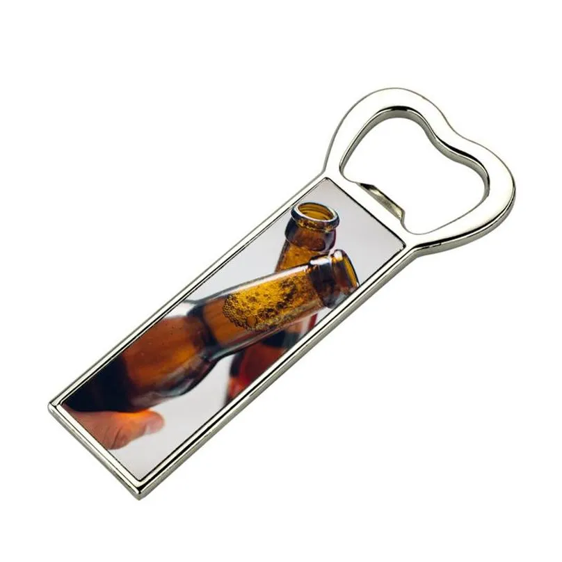 metal sublimation blank beer bottle opener fridge magnet heat transfer portable bar corkscrew household kitchen tool