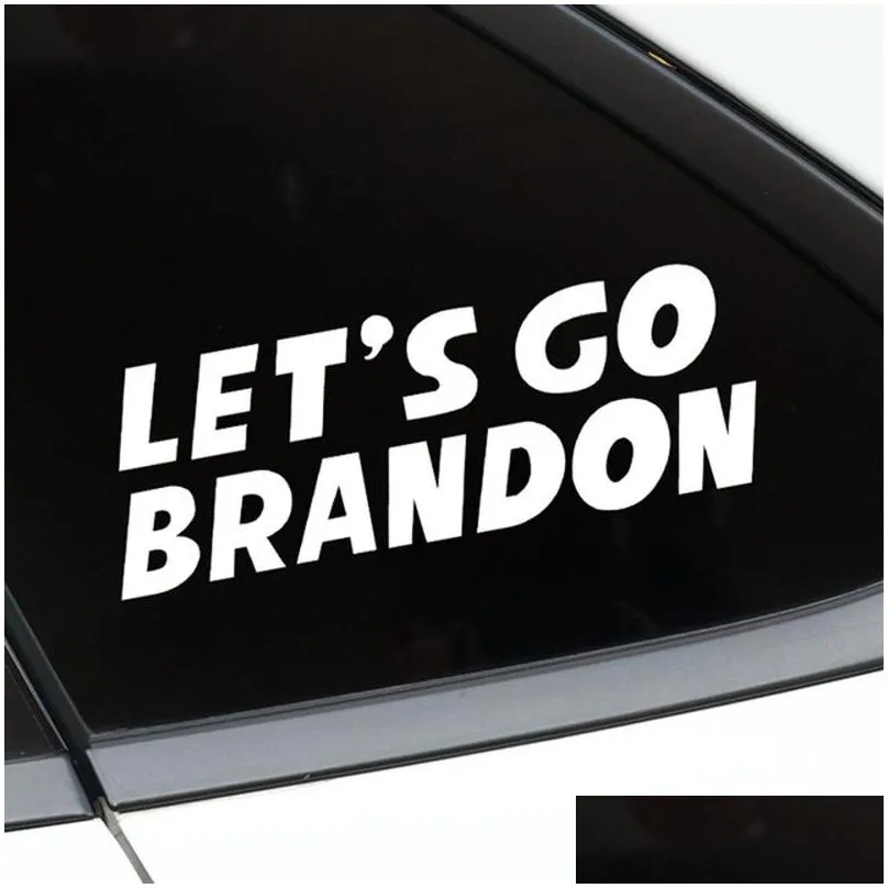 20x7cm lets go brandon sticker party favor for car trump prank biden pvc stickers