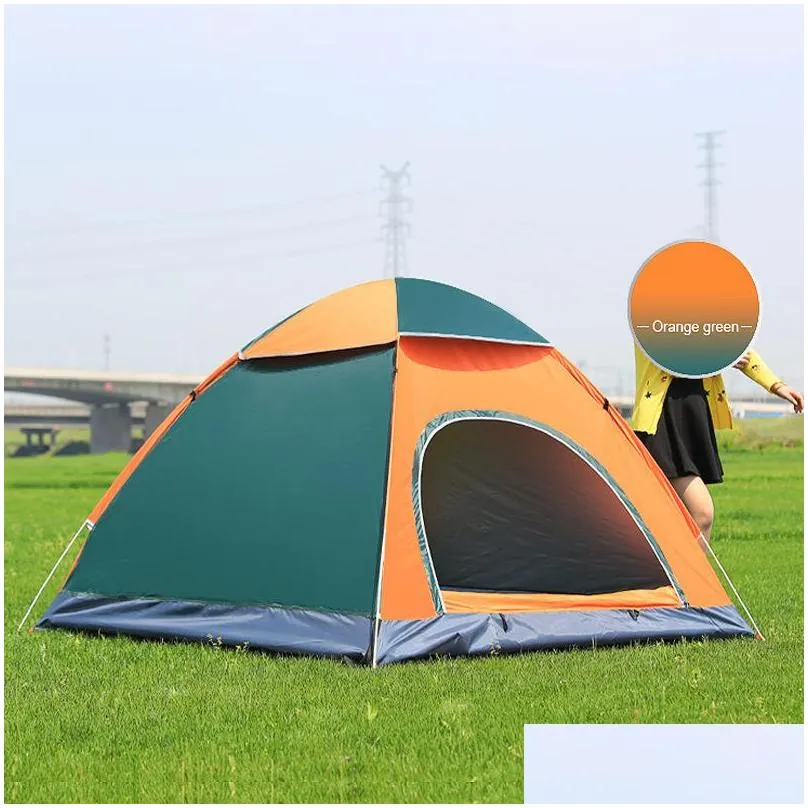 23 person automatic tent outdoor foldable  up open tent camping hiking beach travel uv protection sunshelter waterproof tent