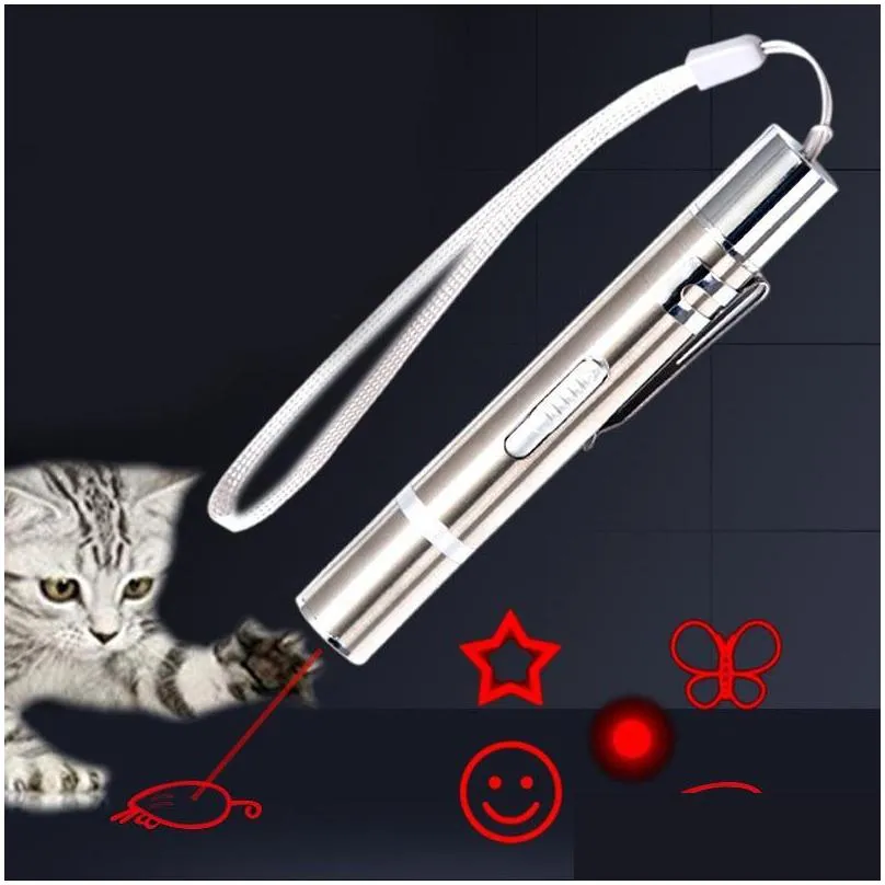 cat toys led laser toy usb rechargeable funny chaser portable creative sight pointer pen interactive