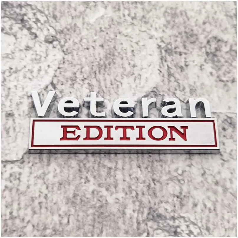 veteran edition zinc alloy car sticker decoration cars leaf badge board auto logo 8.5x3cm