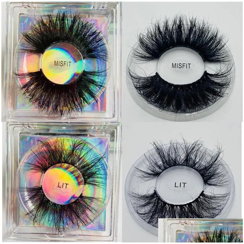 fashion 25mm 27mm 8d faux mink false eyelashes long fluffy wispies eyelashes extension cruelty handmade lashes eye makeup