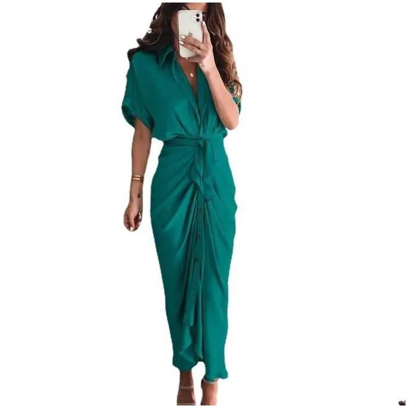 retail women shirt dresses designer commuting plus size s3xl long dress fashion forged face clothing