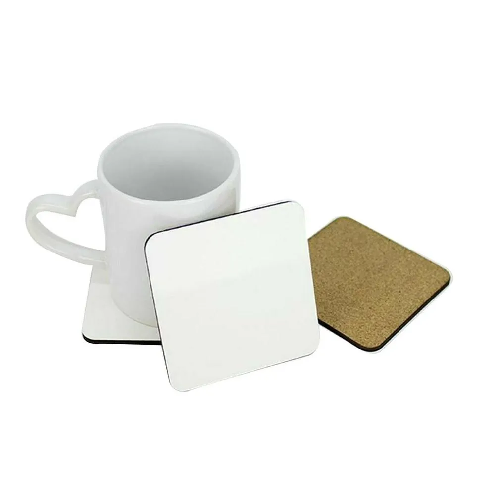 sublimation blank coasters diy customized round shape natural cork coaster coffee tea insulation sublimation cup pad slip sxjun1
