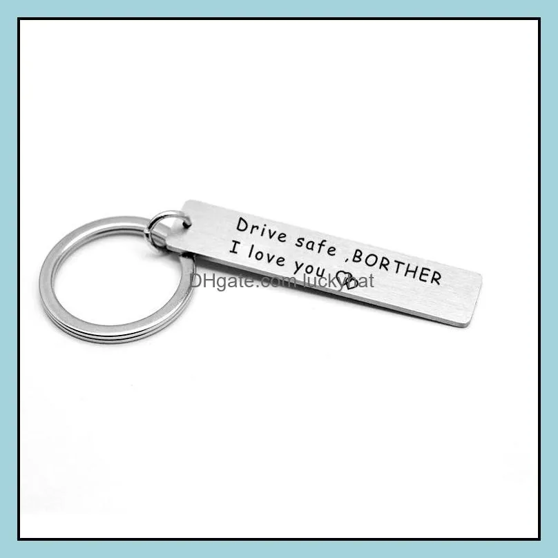 family drive safe car key chain new style stainless steel keychain creative keychain 321 n2