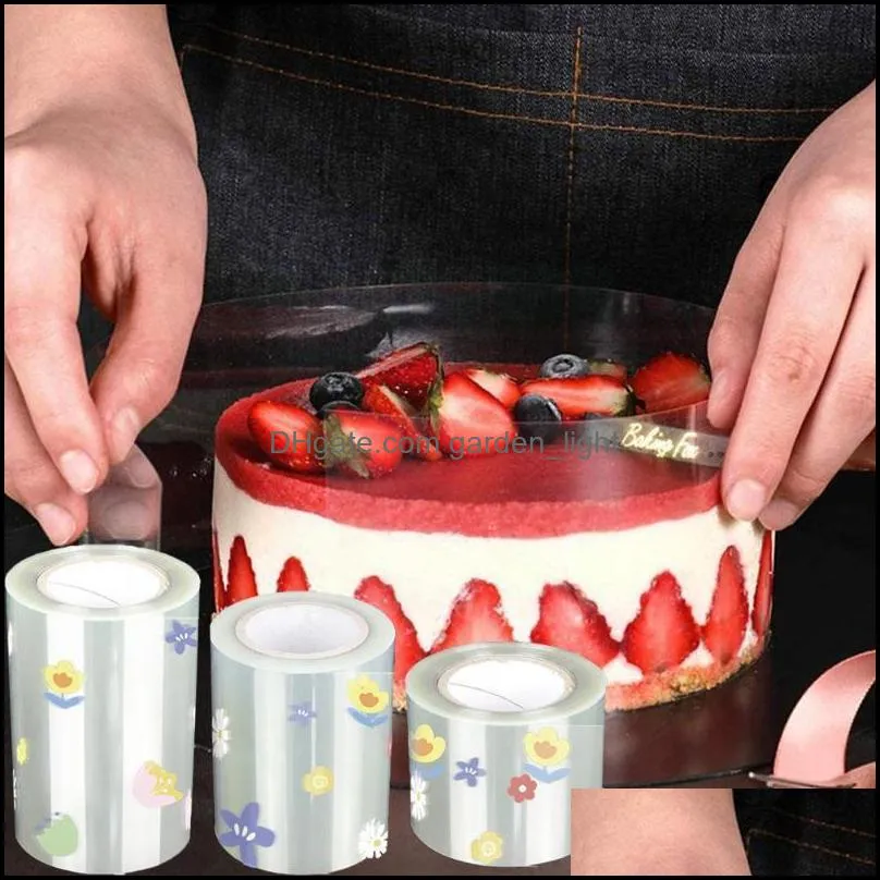 baking pastry tools diy kitchen bakeware acetate film for cake decor transparent surrounding sheets surround mousse collar edge m3h4