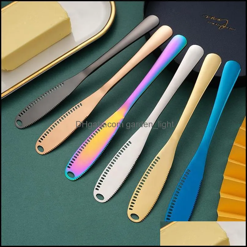 colorful special rose golden black color cheese tools butter spreader stainless steel cheese knife set