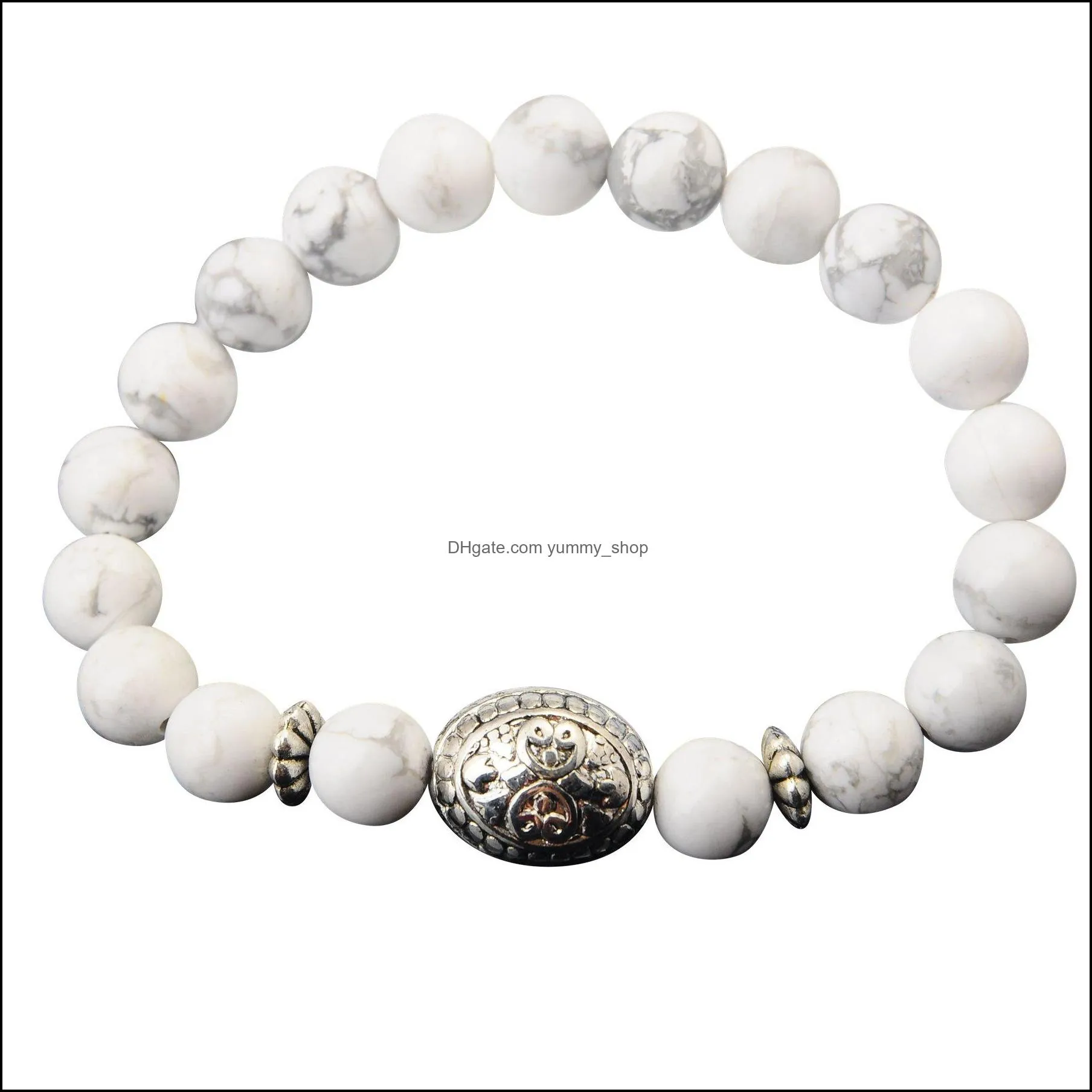 ladies 8mm lava rock aromatherapy essential oil diffusion bracelet stretch natural stone yoga bead bracelet
