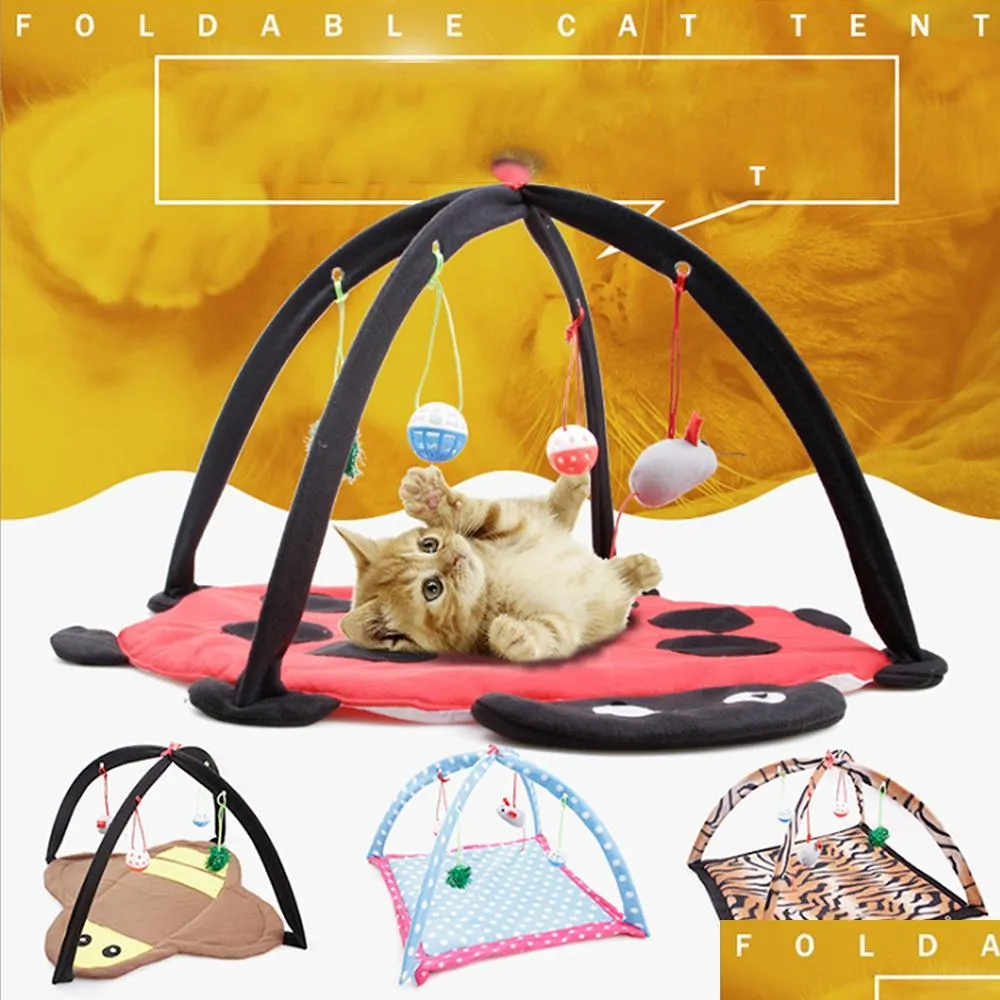 pet cat bed cat play tent toys mobile activity playing bed toys bed pad blanket house pet furniture house with ball