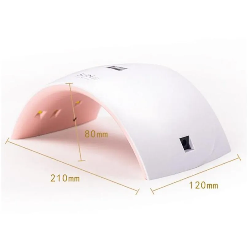 sun9s 24w 15 leds led uv lamp with timer button sensor usb charging nail dryer for all nail gel polish perfect thumb solution