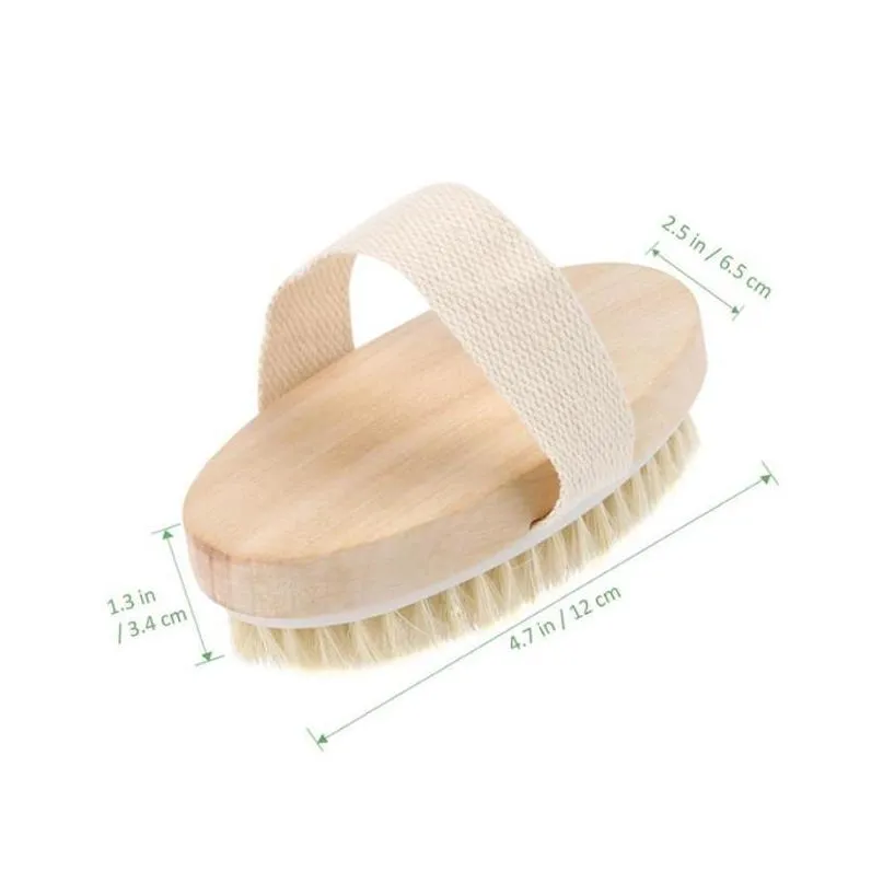 natural bristle brushes wooden bath shower brush dry skin soft spa body without handle wy1188lxl