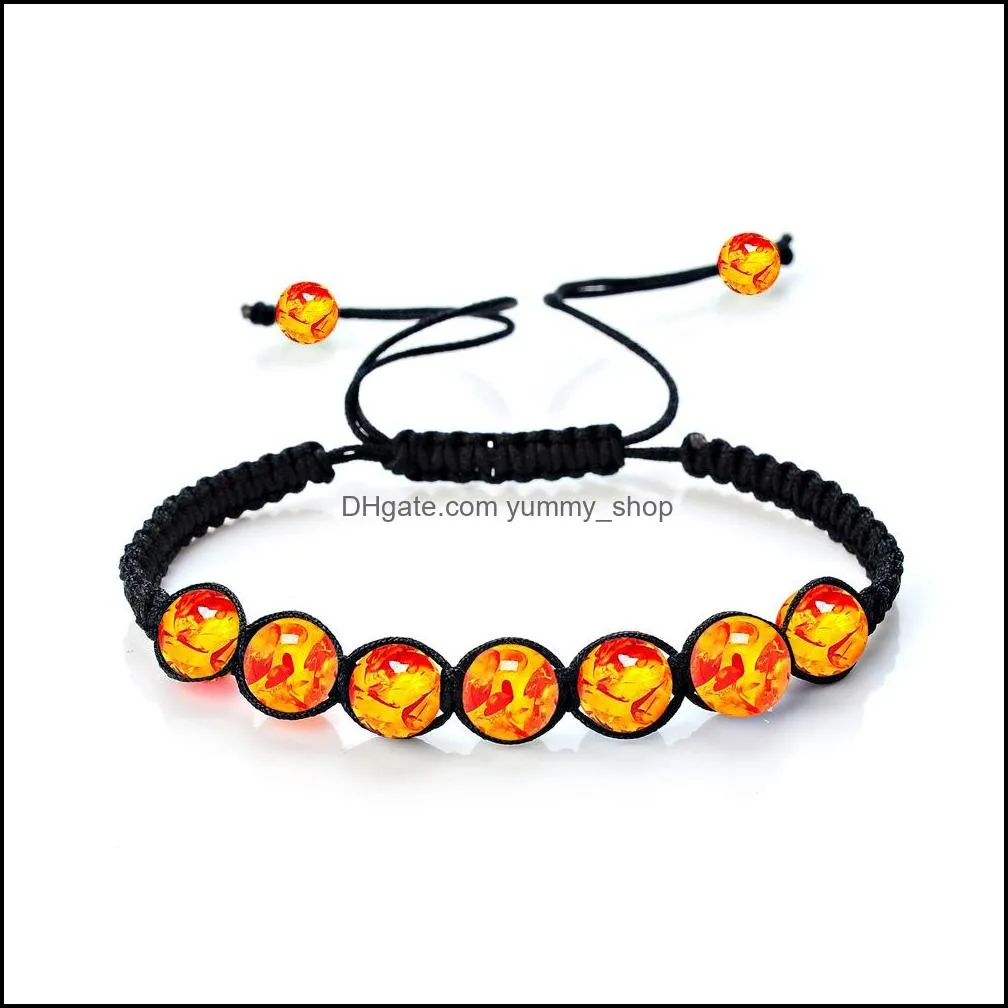 8mm beaded bracelet natural stones adjustable woven rope chain yoga bracelets lovers casual jewelry