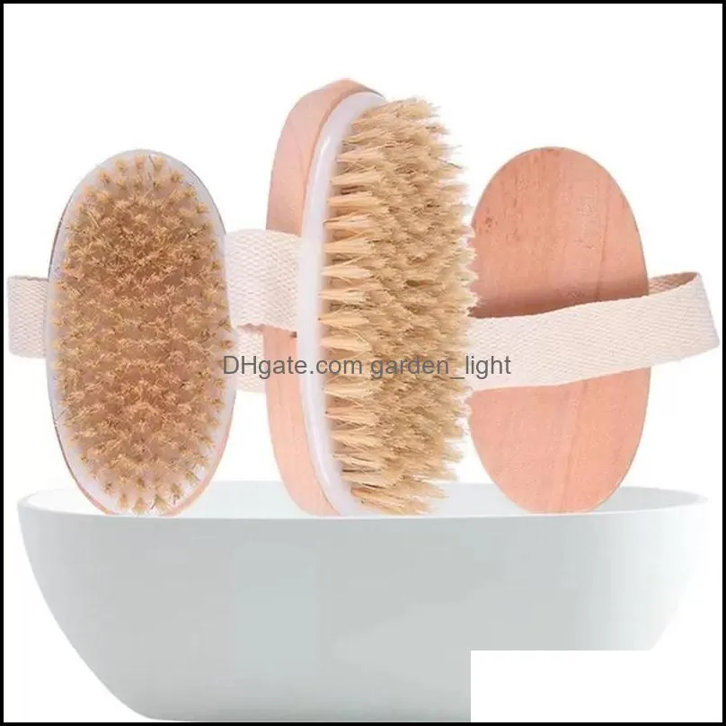 bath brush dry skin body soft natural bristle spa the brush wooden bath shower bristle brush spa body brushs without handle