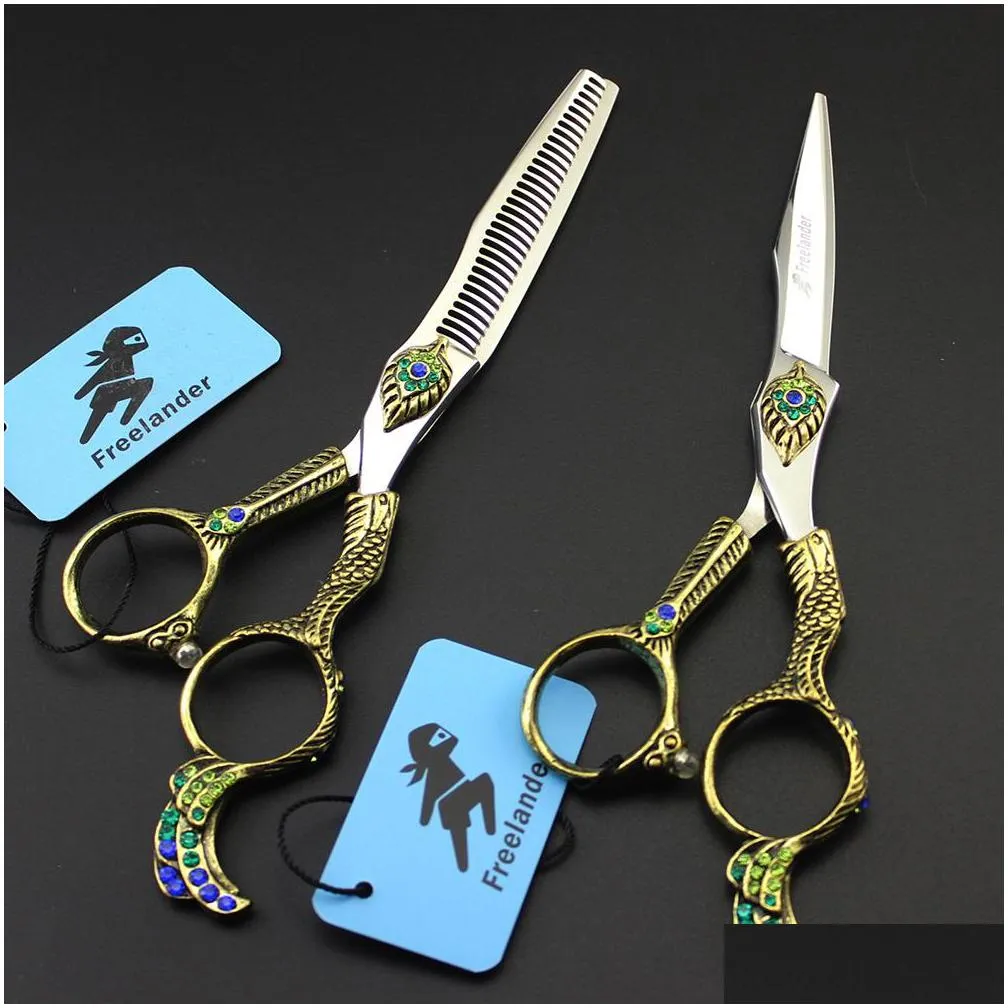 professional 6 inch f hairdressing scissors hair cutting scissors set barber shears high quality salon