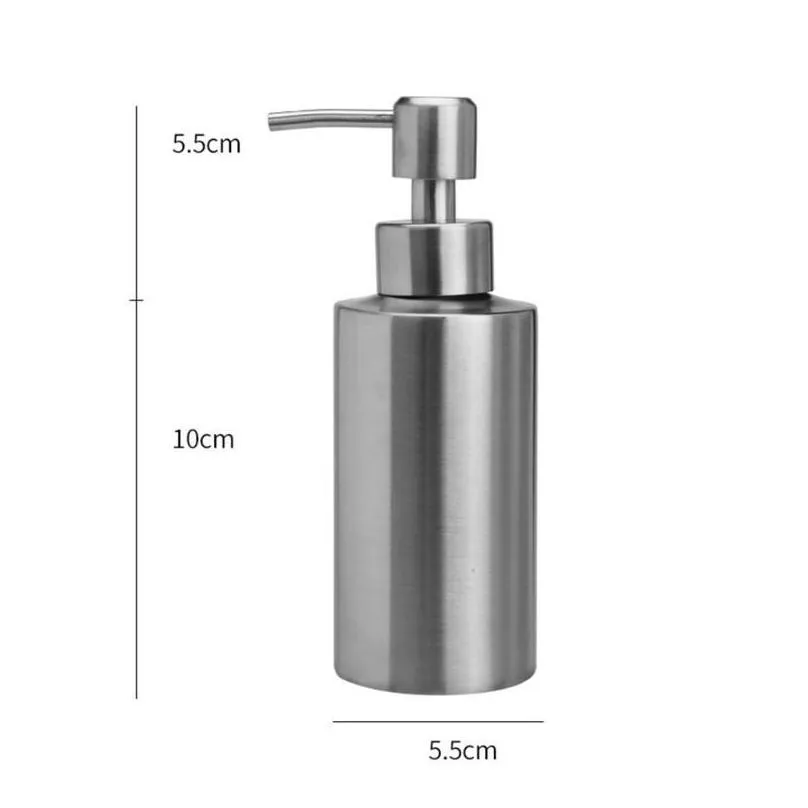 bathroom kitchen pump liquid soap dispenser hand sanitizer standing stainless steel shampoo container bedroom lotion bottle