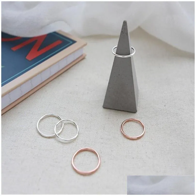 new simple 925 sterling silver ring for women 1.2mm thickness knuckle ring girls finger ring fine jewelry aneis