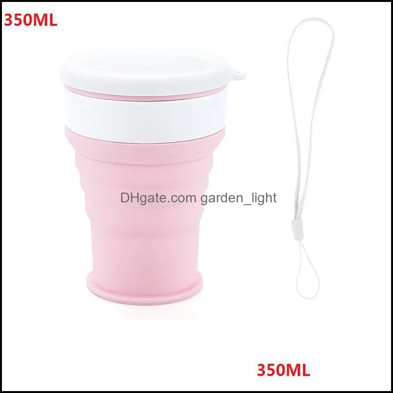 retractable silicone folding cup tumblers telescopic collapsible coffee cup outdoor water cup