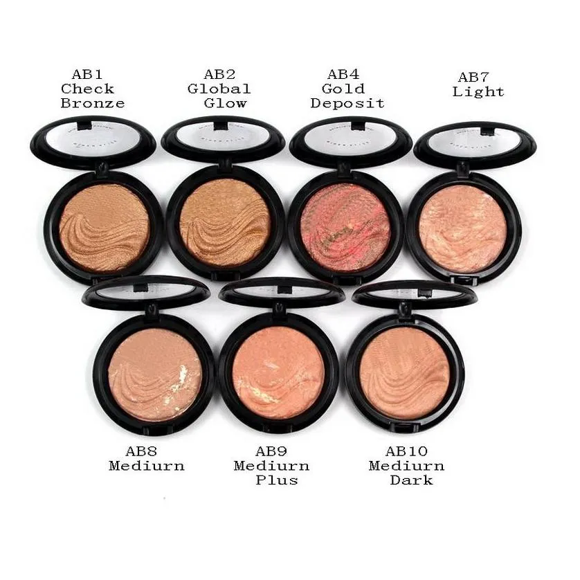 designer face powder makeup poudre press powders mineral bronzer highliter brighten long last illuminating professional maquillage make up contour kit